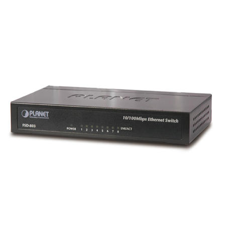 Planet PL-FSD-803 8 Port 10/100Base-T Fast Masaüstü Ethernet Switch