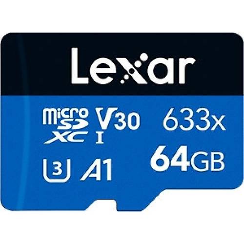 Lexar LSDMI64GBB633A 64 GB 633X 100-45Mb/s SDHC UHS-I Adaptr A1 V10 U1 microSD Kart