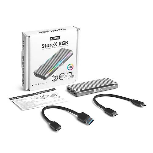 Dark DK-AC-DSEM5 USB 3.2 Gen 2 Type C to M.2 NVMe SATA SSD Disk Kutusu