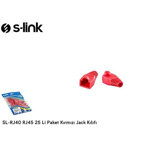 S-Link SL-RJ40 25 li Paket CAT6 Krmz RJ45 Jack Klf