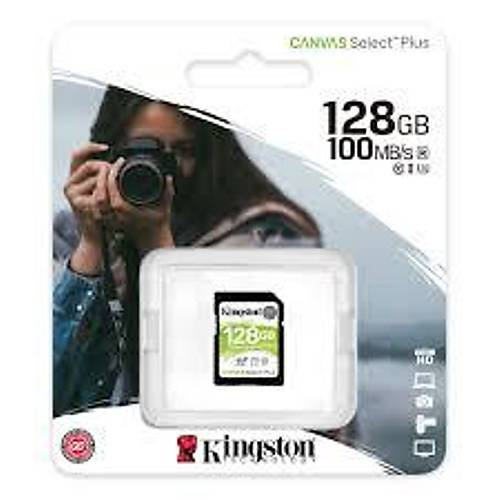 Kingston SDS2/128GB 128 GB SDXC Class 10 UHS-I 100Mb/s Canvas Select Plus SD Kart