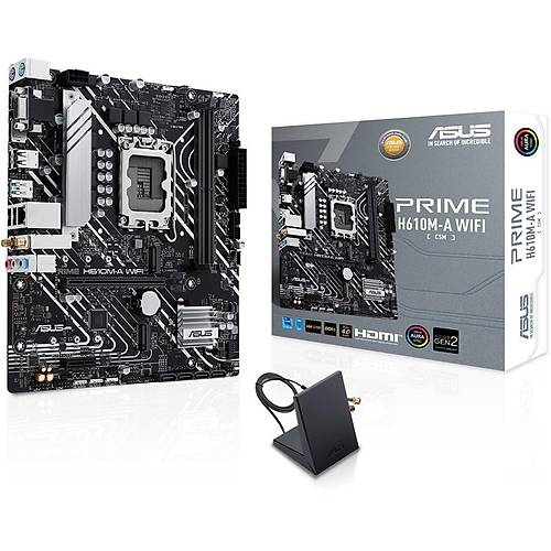 Asus PRIME H610M-A WIFI Sc-1700 H610 DDR5 5600Mhz M2 Wi-Fi mATX INTEL Anakart