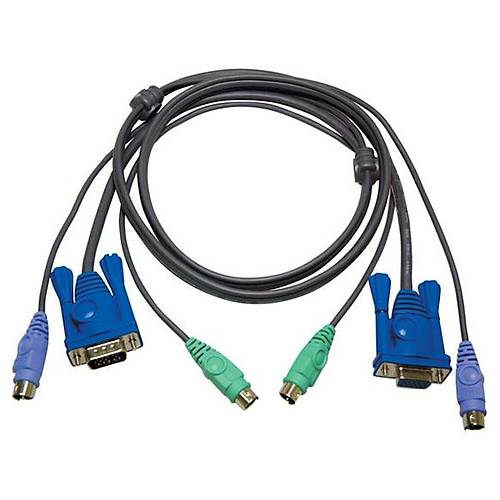 Aten 2L-5002P/C 1.8 Mt PS/2 Klavye Mouse Monitr VGA KVM Switch Kablosu