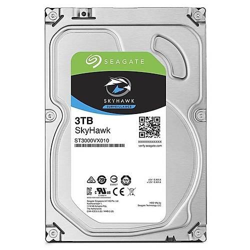 Seagate ST3000VX009 3 TB 5400Rpm SATA 256Mb Skyhawk 7/24 Gvenlik Harddisk