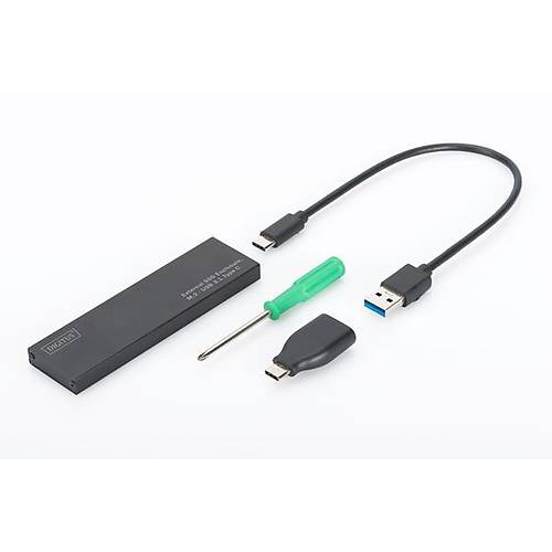 Digitus DA-71115 M2 SATA to USB 3.1 Type C Alminyum SSD Harddisk Kutusu