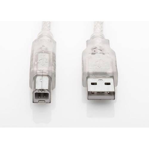 S-Link SL-U2015 1.5 Mt USB 2.0 to USB B Erkek-Erkek effaf Yazc Kablosu