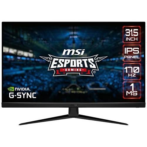 Msi G321Q 31.5 inch 2560x1440 1ms 170Hz HDMI DP Flat IPS Compatible G-SYNC Gaming Monitr