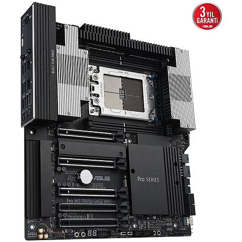 Asus PRO WS TRX50-SAGE WIFI Sc-sTR5 TRX50 DDR5 8000Mhz 3xM2 10Gbit 2.5Gbit Wi-Fi7-BT ATX AMD Anakart