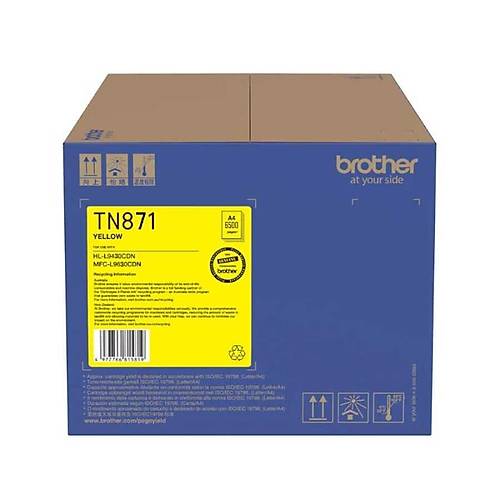 Brother TN-871Y 6.500 Sayfalk Sar Orijinal Lazer Toner