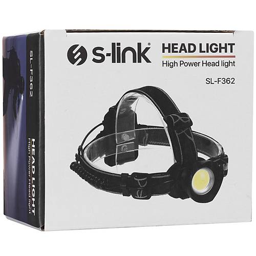 S-link SL-F362 5W Cob Led 3x AAA Pil Ik Ayarl ve Modlu Kafa Lambas