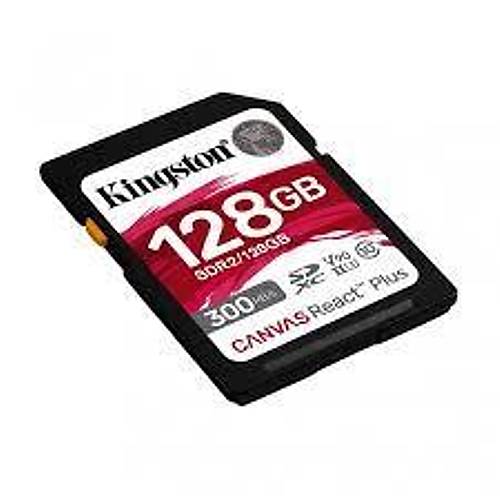 Kingston SDR2/128GB 128 GB 300-260 Mb/s UHS-II U3 V90 Cnaves React Plus microSD Hafza Kart