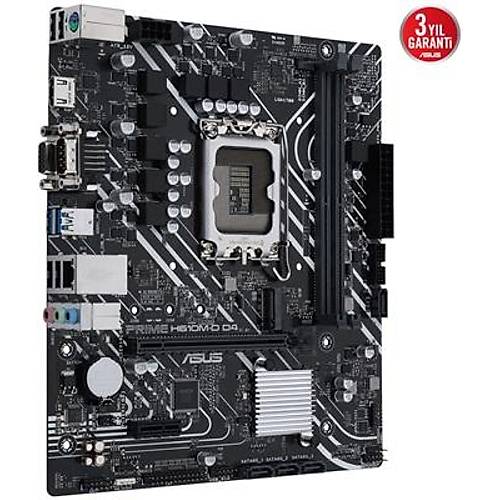 Asus PRIME H610M-D D4 Lga-1700 H610 DDR4 3200Mhz M2 COM Armoury Crate Suite 3 mATX Intel Anakart