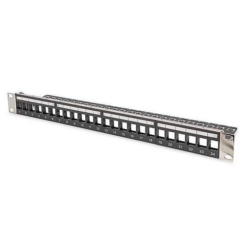 Digitus DN-91411-LF 24 Port CAT6 Zrhl 1U Siyah Bo Patch Panel