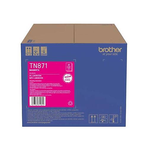 Brother TN-871M 6.500 Sayfalk Krmz Orijinal Lazer Toner