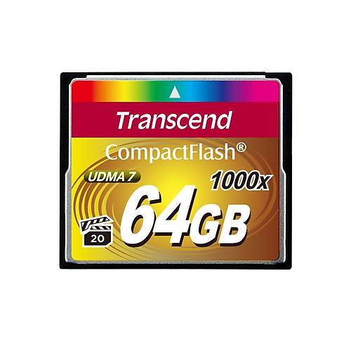 Transcend TS64GCF1000 64 GB CF 1000X Ultimate 160/120Mb/s CompactFlash Hafza Kart