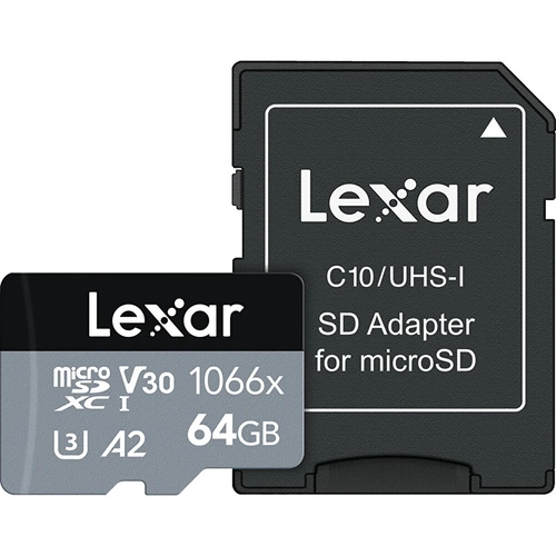 Lexar LMS1066064G-BNANG 64 GB 1066X SDXC 160-70Mb/s UHS-I C10 A2 V30 U3 microSD Kart