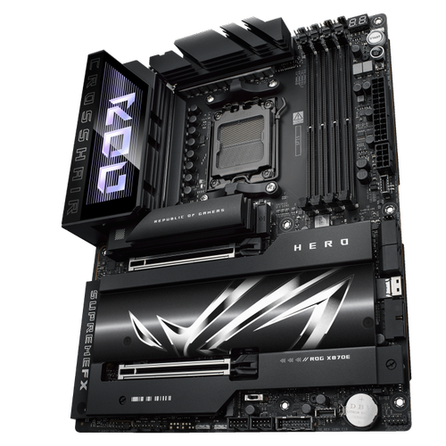 Asus ROG CROSSHAIR X870E HERO Sc-AM5 X870E DDR5 8400Mhz 5xM2 WIFI7 2.5Gbit ATX AMD Anakart