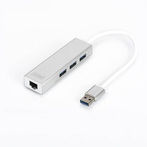 Digitus DA-70250 USB 3.0 to 3 Port USb 3.0 1 Port RJ45 Usb Ethernet Adaptr