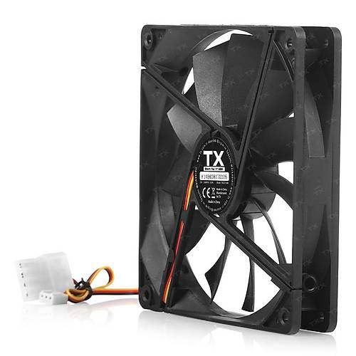 Tx TXCCF14BK 14 cm Siyah Molex 3 Pin Kasa Fan