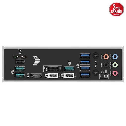 Asus TUF GAMING X870-PLUS WIFI Sc-AM5 X870 DDR5 8000Mhz 4xM2 WIFI7 2.5Gbit LAN ATX AMD Anakart