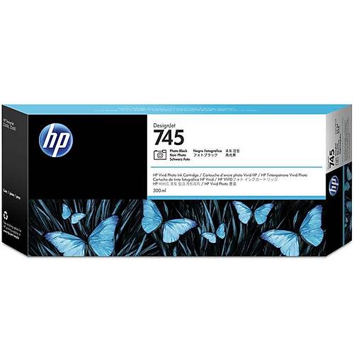 Hp F9K04A 745 300 Ml Geni Format Fotoraf Siyah Orijinal Inkjet Kartu