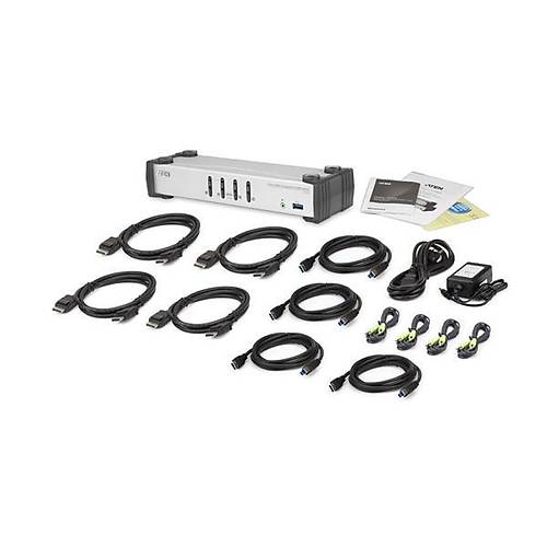 Aten CS1914 4 Port USB display port Dp 1.1 uyumlu KVm Switch