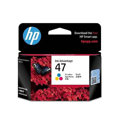 Hp 6ZD61AE 47 3 Renkli Orijinal Inkjet Kartu