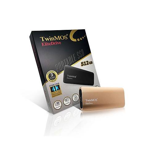 Twinmos PSSDFGBMED32-G 512 GB USB 3.2 Type C Altn Renkli Harici SSD Harddisk