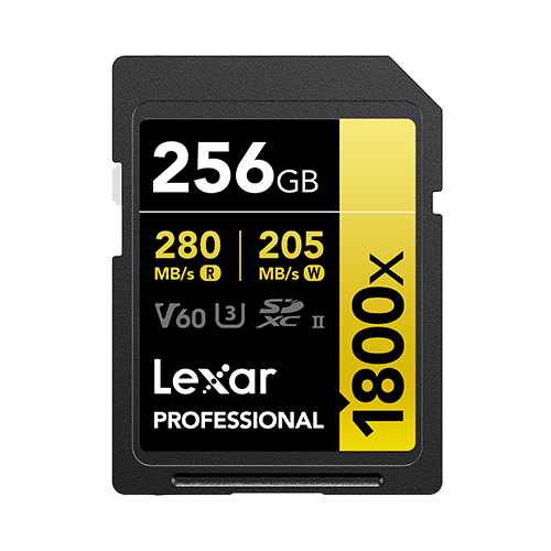 Lexar LSD1800256G-BNNNG 256 GB 1800X SDXC 280-210Mb/s UHS-II C10 V60 U3 SD Kart