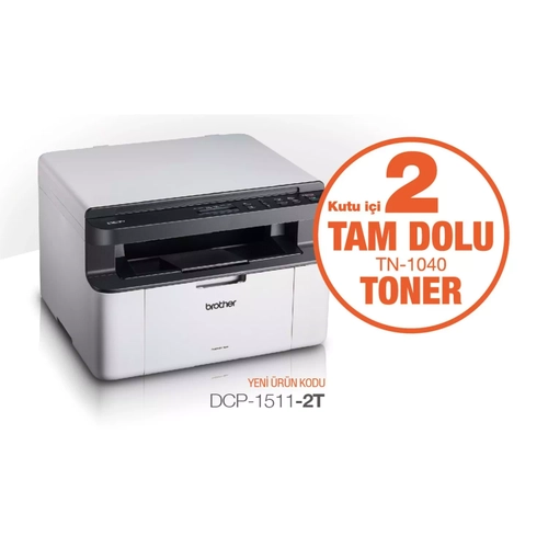 Brother DCP-1511 Usb A4 20 Ppm 2 Toner li ok Fonksiyonlu Mono Lazer Yazc