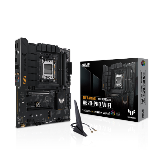 Asus TUF GAMING A620-PRO WIFI Sc-Am5 DDR5 6400Mhz 2xM2 Wi-Fi 2.5Gbit Aura RGB mATX AMD Anakart