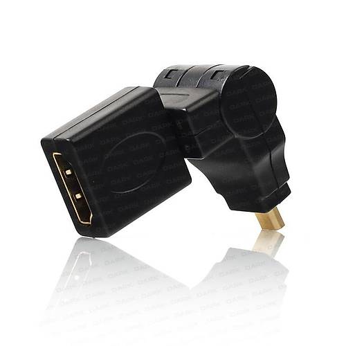 Dark DK-HD-AHDMIXM270 micro HDMI to HDMI Erkek-Dii 270 Derece Dirsek Dntrc Adaptr