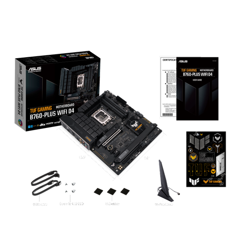 Asus TUF GAMING B760-PLUS WIFI D4 Lga-1700 B760 DDR4 5333Mhz 3xM2 Wi-Fi 2.5Gbit INTEL Anakart