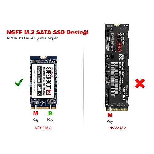 Dark DK-AC-DSEM2 Usb 3.0 to M.2 SATA Usb 3.0 SSD Harici Disk Kutusu