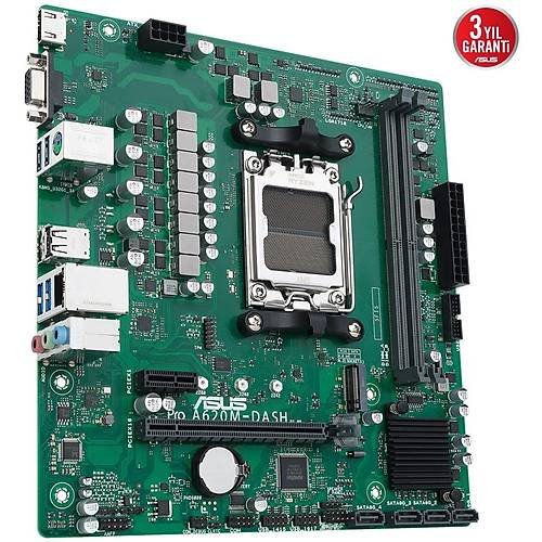 Asus PRO A620M-DASH-CSM Sc-AM5 A620 DDR5 4600Mhz M.2 DASH Destekli mATX AMD Anakart