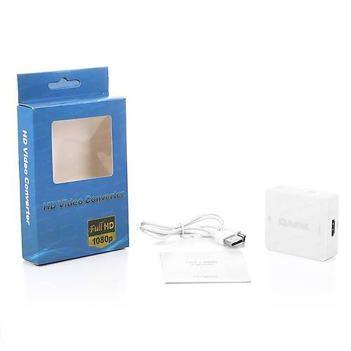 Dark DK-HD-AVGAXHDMI Analog VGA SES to HDMI Dijital Dii-Dii Aktif Dntrc Beyaz Adaptr
