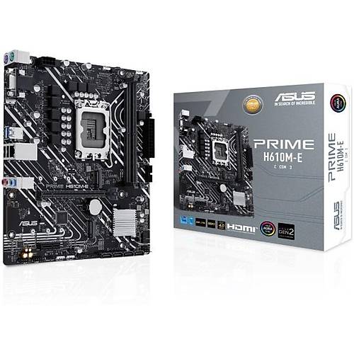 Asus PRIME H610M-E-CSM Sc-1700 H610 DDR5 5600Mhz 2xM.2 AURA RGB mATX INTEL Anakart