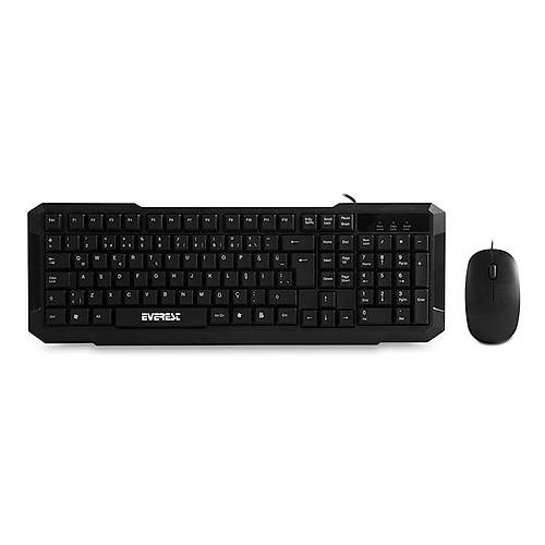 Everest Km-515 Q TR Standart Siyah Kablolu Klavye Mouse Set