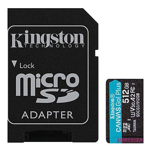 Kingston SDCG3/512GB 512 GB 170MB/s Canvas Go SDXC Class 3 UHS-I microSD Hafza Kart