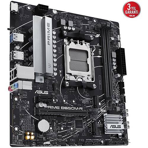 Asus PRIME B650M-R Sc-AM5 B650 DDR5 7200Mhz .xM2 2.5Gbit LAN AURA RGB mATX AMD Anakart