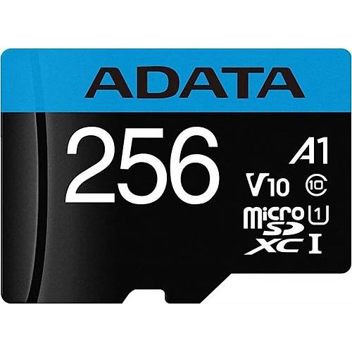 Adata AUSDX256GUICL10A1-RA1 256 GB Premier UHS-I Class10 V10 Adaptrl mciroSD Kart