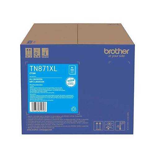 Brother TN-871XLC 9.000 Sayfalk Mavi Orijinal Lazer Toner
