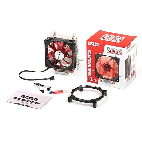 Dark DKCCX92RD Freezer X92 Intel/Amd 12 cm Krmz Led Fanl lemci Soutucusu