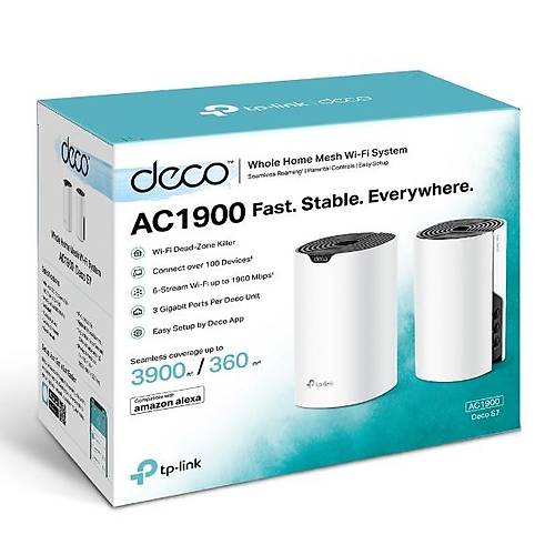 Tp-Link DECO S7 2 li Paket AC1900 3 Port Gigabit Whole Home Mesh Fi-Fi Access Point