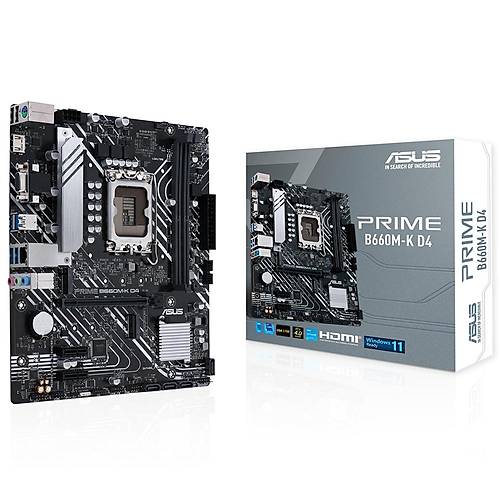 Asus PRIME B660M-K D4 Sc-1700 B660 DDR4 5333Mhz 2xM2 PROTECTION III mATX INTEL Anakart