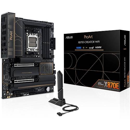 Asus PROART X870E-CREATOR WIFI Sc-AM5 X870 DDR5 8000mHz 4xM2 WiFi 7 10Gbit 2.5Gbit ATX AMD Anakart