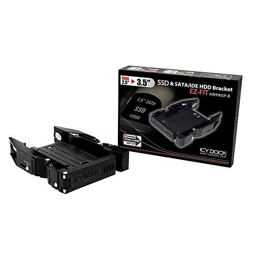 Icy Dock MB990SP-B Ez Dock 2.5 inch x 2 Yuva 3.5 inch evirici Disk Kza