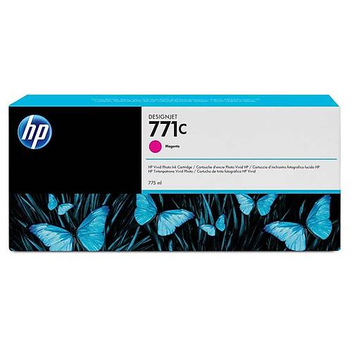Hp B6Y09A 771C 775Ml Geni Format Krmz Orijinal Inkjet Kartu