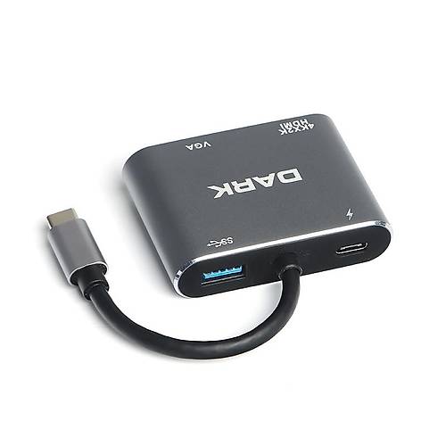 Dark DK-AC-U31XHDV USB 3.1 Type C to HDMI VGA 4K Dntrc Ekran Adaptr