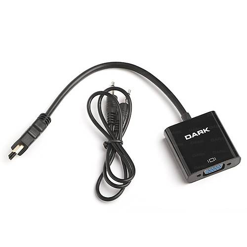 Dark DK-HD-AHDMIXVGA HDMI to VGA Ses Dijital Analog Aktif Erkek-Dii Dntrc Adaptr